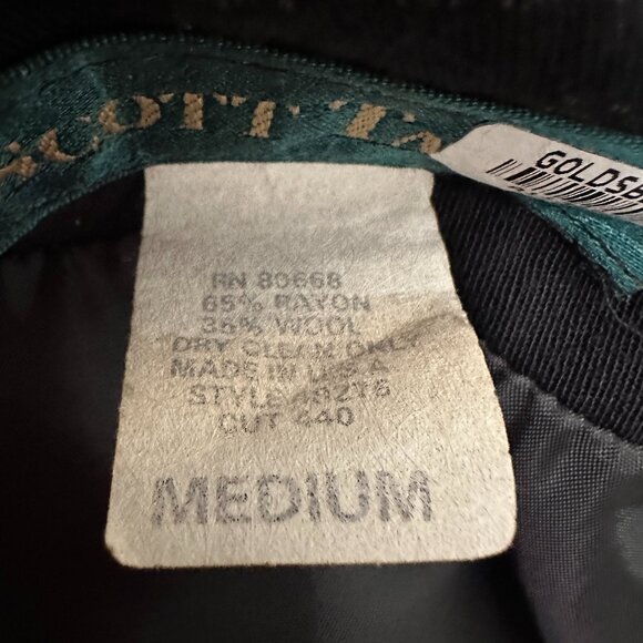 Vintage Scott Taylor Military Vest Rayon & Wool 21 Silver Buttons USA Sz Medium - Picture 13 of 14